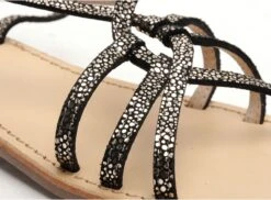 Les Tropeziennes Nu Pieds Plats Femme Hudon F Noir -REN Chaussures Magasin 3016101 6