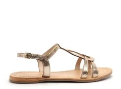 Les Tropeziennes Nu Pieds Plats Femme Hacklio F Or