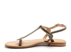 Les Tropeziennes Nu Pieds Plats Femme Happy F Kaki -REN Chaussures Magasin 3016502 3