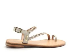 Les Tropeziennes Nu Pieds Plats Femme Hapydea F Beige