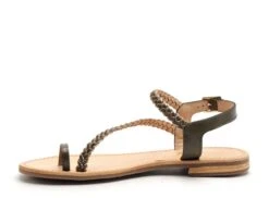 Les Tropeziennes Nu Pieds Plats Femme Hapydea F Kaki -REN Chaussures Magasin 3016602 3