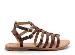 Les Tropeziennes Nu Pieds Plats Femme Hikaela Marron