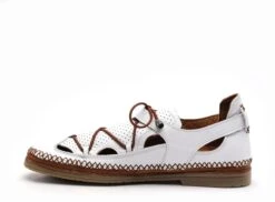 Coco Abricot Basses Femme Melincourt Blanc -REN Chaussures Magasin 3023201 3