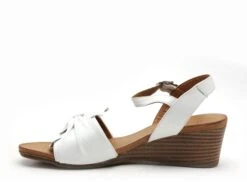 Coco Abricot Nu Pieds Talons Femme Mulsans Blanc -REN Chaussures Magasin 3024001 3