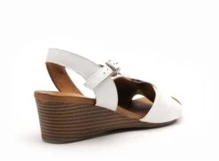 Coco Abricot Nu Pieds Talons Femme Mulsans Blanc -REN Chaussures Magasin 3024001 5