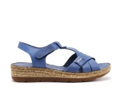 Andrea Conti Nu Pieds Plats Femme 1889615 Bleu