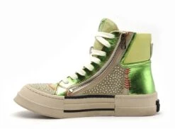 Rebecca White Boots Bottine Plates Femme X52 3 Vert -REN Chaussures Magasin 3029602 3