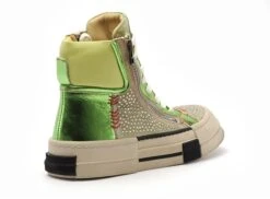 Rebecca White Boots Bottine Plates Femme X52 3 Vert -REN Chaussures Magasin 3029602 5