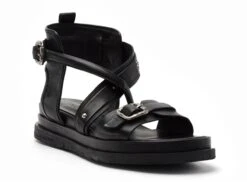 Rebecca White Nu Pieds Plats Femme X12 2 Noir -REN Chaussures Magasin 3030101 2