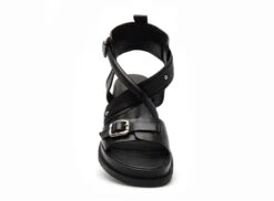 Rebecca White Nu Pieds Plats Femme X12 2 Noir -REN Chaussures Magasin 3030101 4