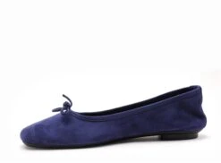 Reqins Ballerines Femme Harmonie Cuir Velours Bleu -REN Chaussures Magasin 3040801 3