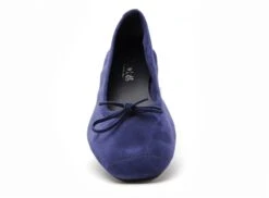 Reqins Ballerines Femme Harmonie Cuir Velours Bleu -REN Chaussures Magasin 3040801 4