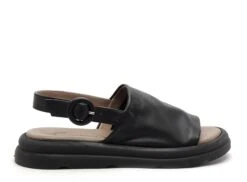 Lune Et L Autre Nu Pieds Plats Femme Emma Noir