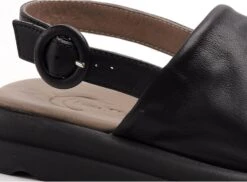 Lune Et L Autre Nu Pieds Plats Femme Emma Noir -REN Chaussures Magasin 3050201 6