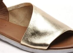 Lune Et L Autre Nu Pieds Plats Femme Sandra Or -REN Chaussures Magasin 3050302 6