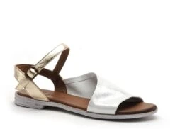 Lune Et L Autre Nu Pieds Plats Femme Sandra Argent -REN Chaussures Magasin 3050303 2