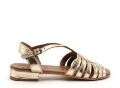 Lune Et L Autre Nu Pieds Plats Femme Clothilde Or