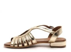 Lune Et L Autre Nu Pieds Plats Femme Clothilde Or -REN Chaussures Magasin 3050601 3