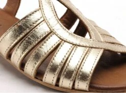 Lune Et L Autre Nu Pieds Plats Femme Clothilde Or -REN Chaussures Magasin 3050601 6