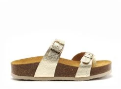 Plakton Mules Et Sabots Plats Femme Cp Bombay 341032 Or