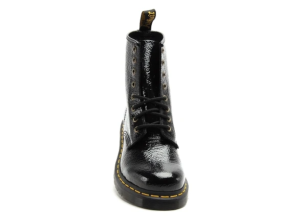 Dr. Martens Dr Martens Boots Bottine Plates Femme 1460 Distressed Patent Noir 4 Dr. Martens Dr Martens Boots Bottine Plates Femme 1460 Distressed Patent Noir – Image 4