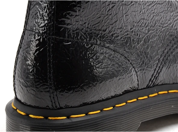 Dr. Martens Dr Martens Boots Bottine Plates Femme 1460 Distressed Patent Noir 6 Dr. Martens Dr Martens Boots Bottine Plates Femme 1460 Distressed Patent Noir – Image 6