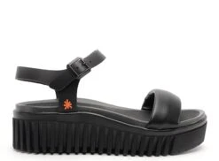 *art Art Nu Pieds Plats Femme Brithon 1572 Noir