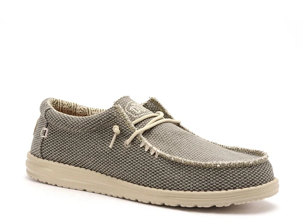 Dude Basses Homme Wally Braided Kaki 2 Dude Basses Homme Wally Braided Kaki – Image 2