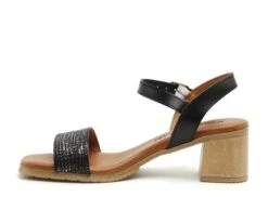 Eva Frutos Nu Pieds Talons Femme 3490 Noir -REN Chaussures Magasin 9947602 3