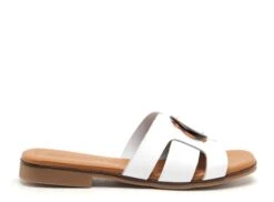 Eva Frutos Mules Et Sabots Plats Femme 3064 Blanc