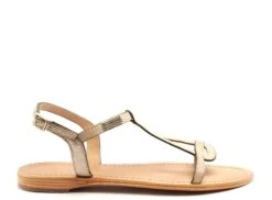 Les Tropeziennes Nu Pieds Plats Femme Hamat F Or