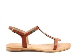 Les Tropeziennes Nu Pieds Plats Femme Hamess F Orange