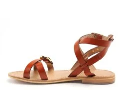 Les Tropeziennes Nu Pieds Plats Femme Hepana F Orange -REN Chaussures Magasin 9991901 3