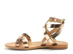 Les Tropeziennes Nu Pieds Plats Femme Hepana F Or -REN Chaussures Magasin 9991902 3