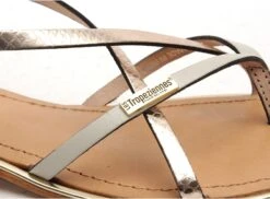 Les Tropeziennes Nu Pieds Plats Femme Monaco F Beige -REN Chaussures Magasin 9993702 6